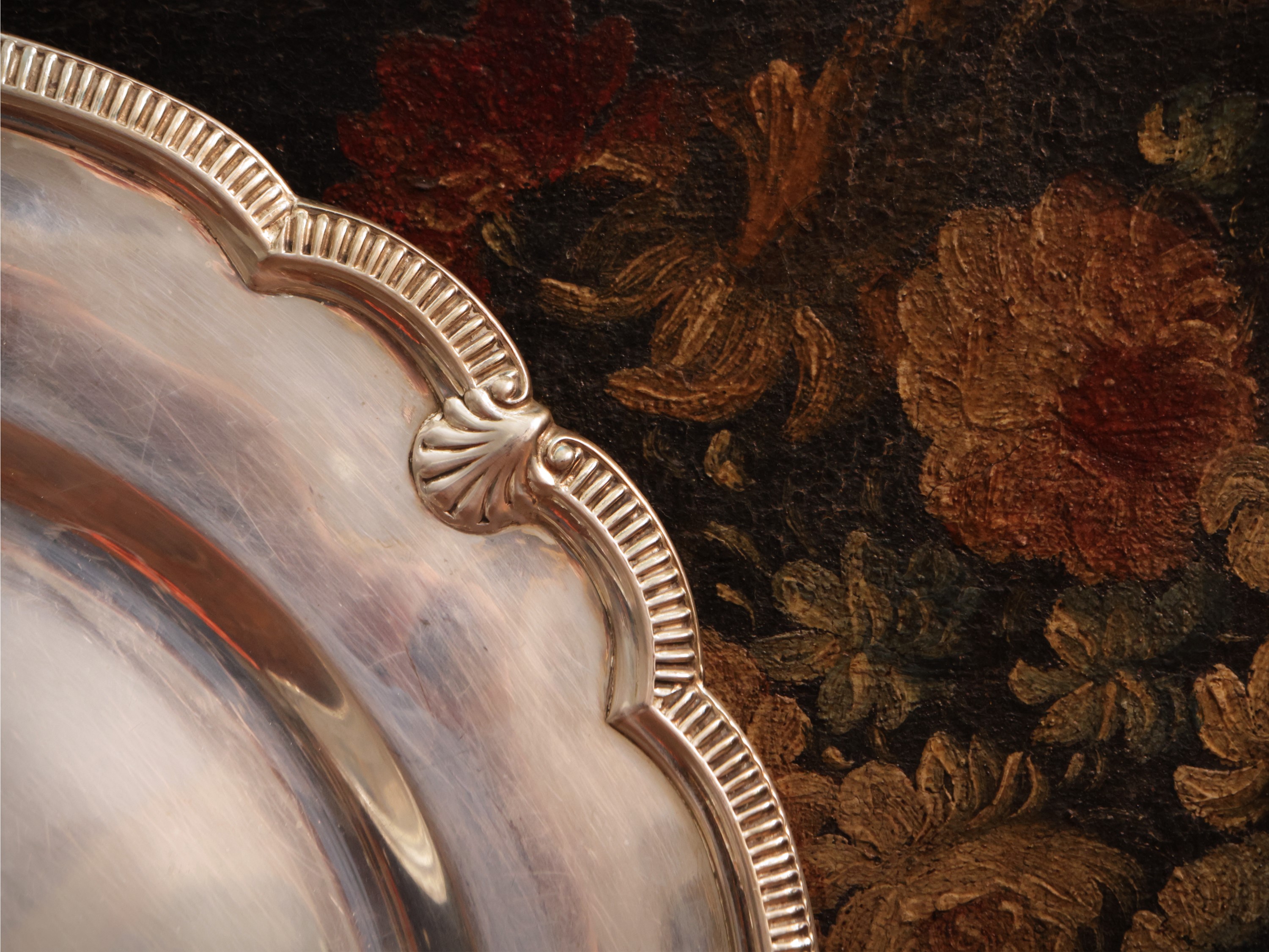 Vassoio circolare in argento