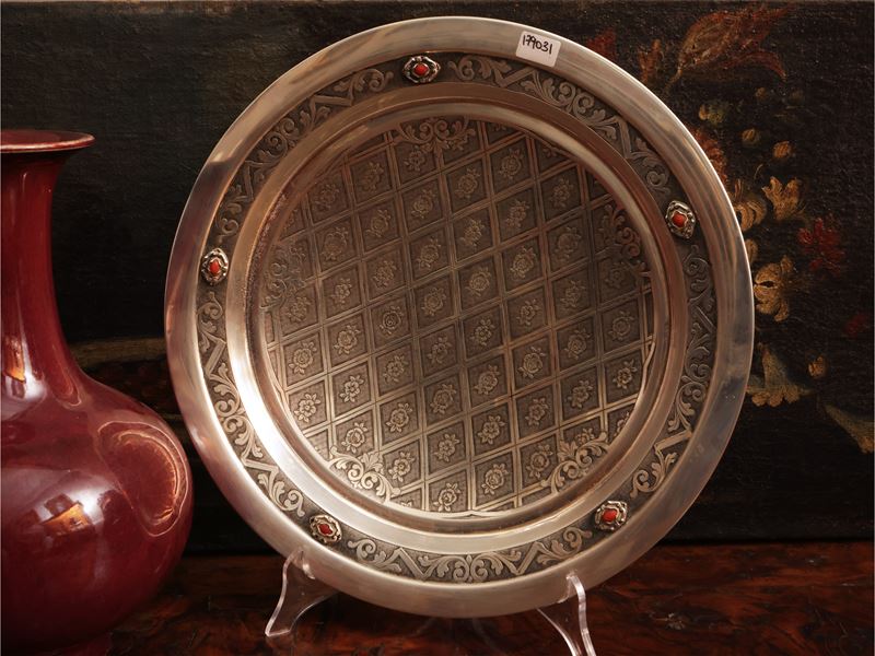 Vassoio circolare in argento