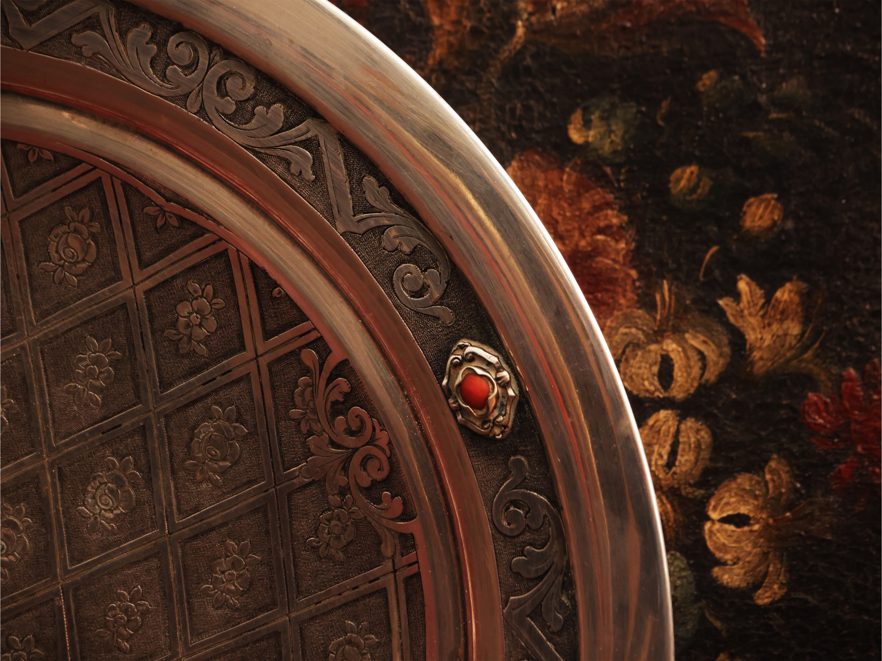 Vassoio circolare in argento