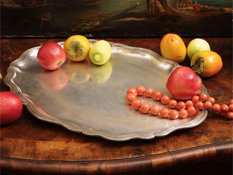 Vassoio ovale in argento