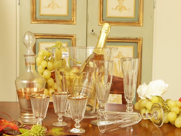 Miscellany of vintage crystal glasses
