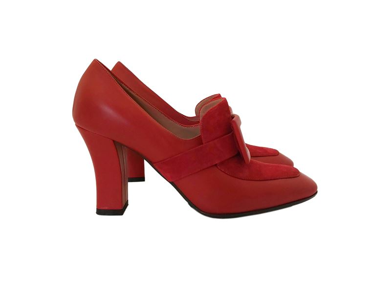 Antonio Barbato - Mocassini in pelle e suede rossi