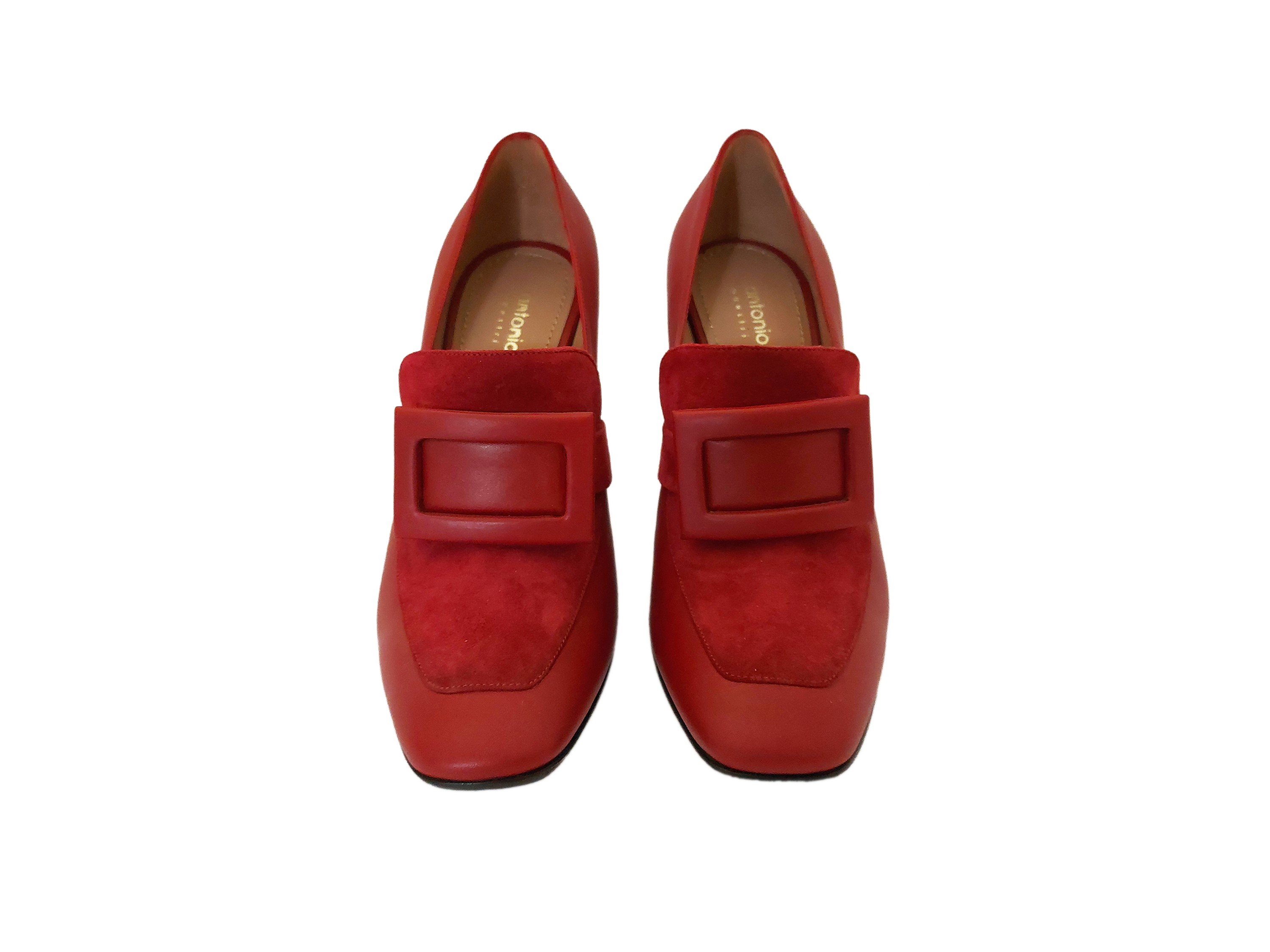 Antonio Barbato - Mocassini in pelle e suede rossi