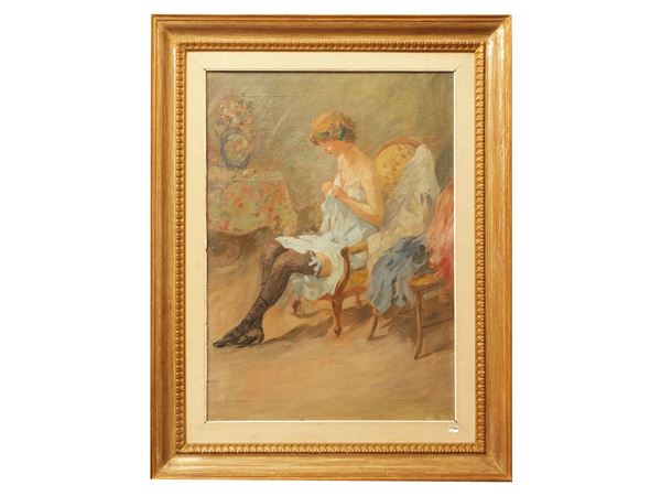 Female figure in an interior