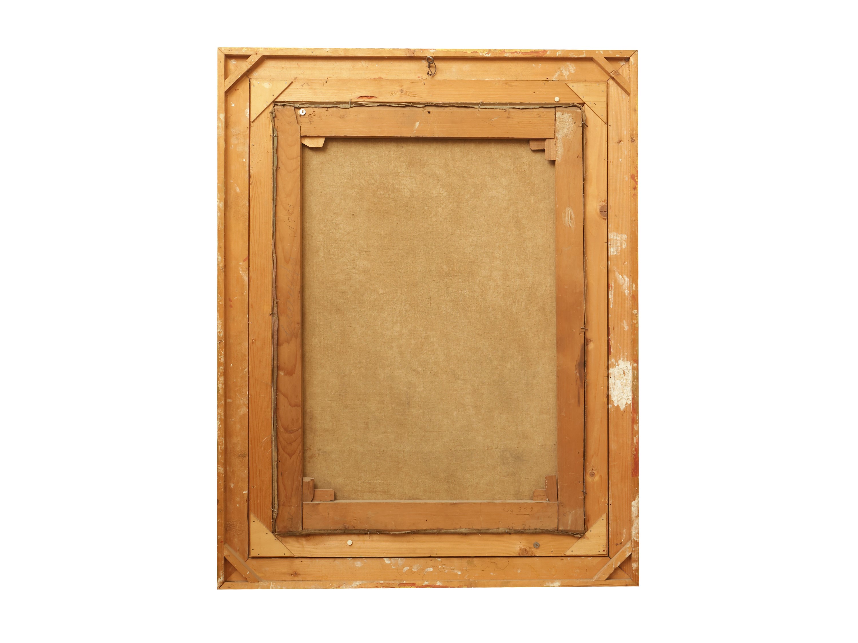 Figura femminile in un interno, olio su tela, in cornice
