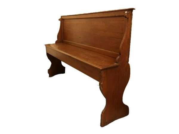 Walnut entrance bench  - Auction Christmas Auction - Maison Bibelot - Casa d'Aste Firenze - Milano