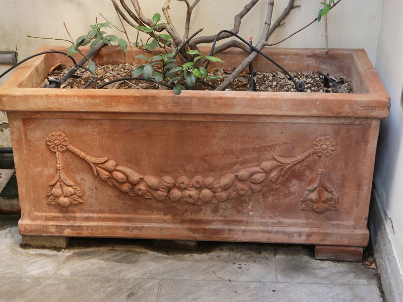 Grande Vaso a Cassetta in Terracotta di Impruneta, Fornace Pesci Giorgio & Figli