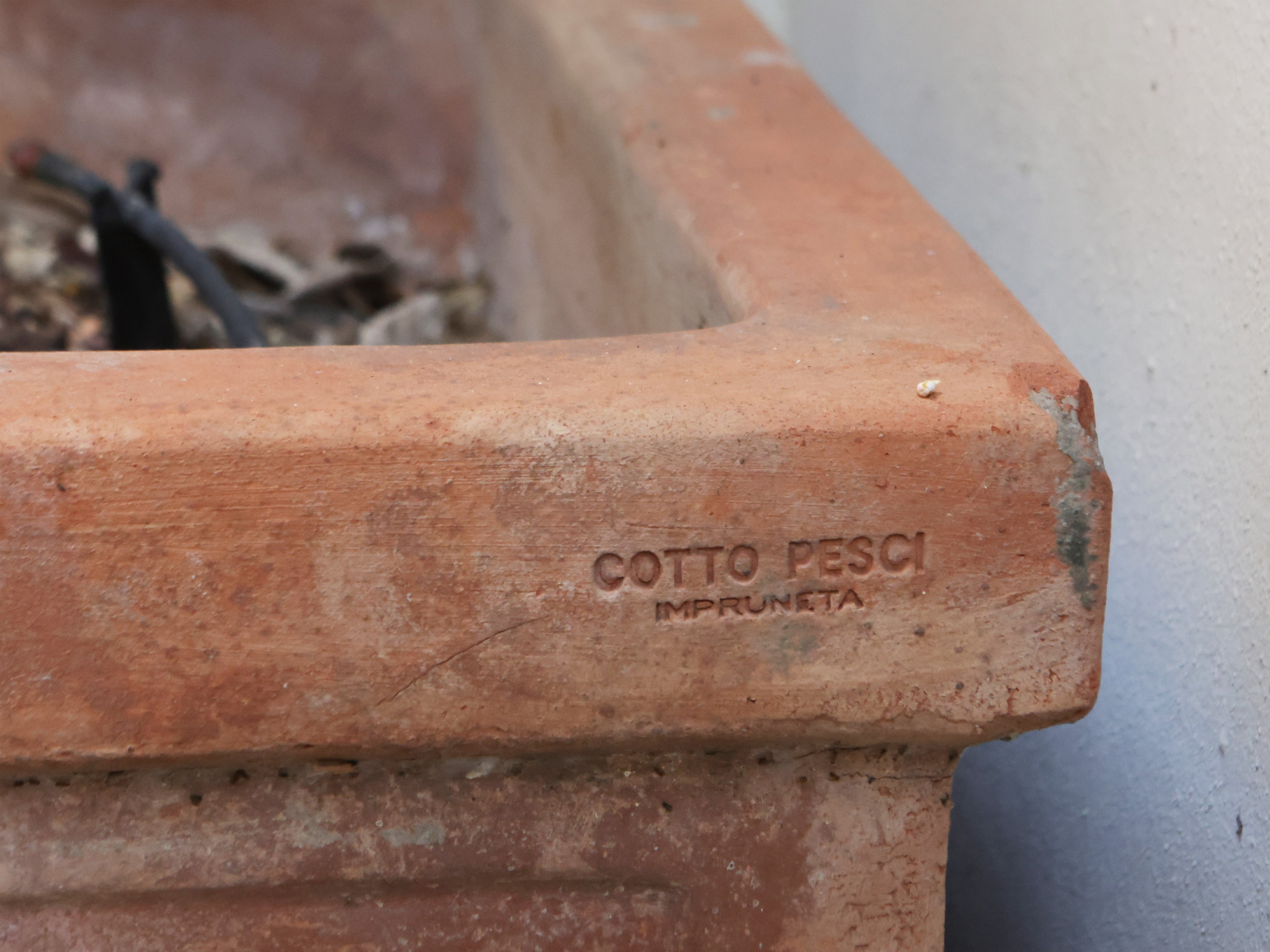 Grande Vaso a Cassetta in Terracotta di Impruneta, Fornace Pesci Giorgio & Figli