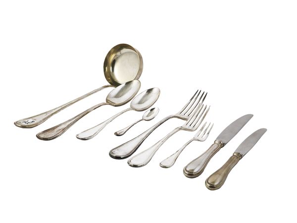 Silver cutlery service, Greggio Rino Padova