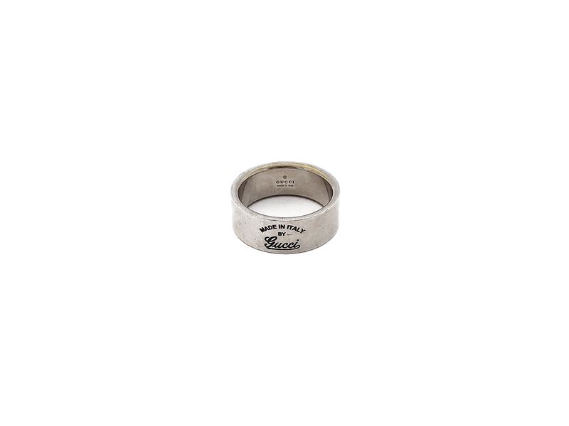 Gucci, Anello da uomo in argento 925, misura 24, g 12.5