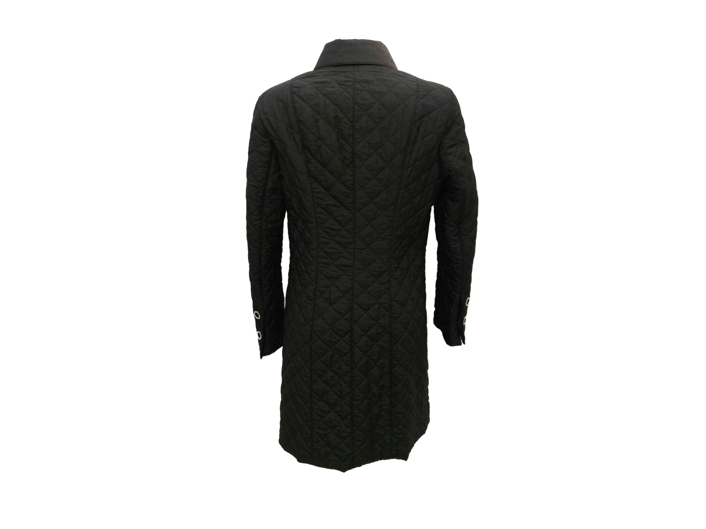 Piumino Trapuntato in Raso Nero