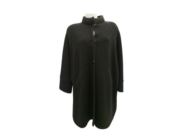 Lead gray wool cape
