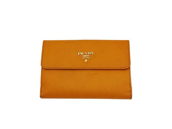 Prada - Amber saffiano leather wallet