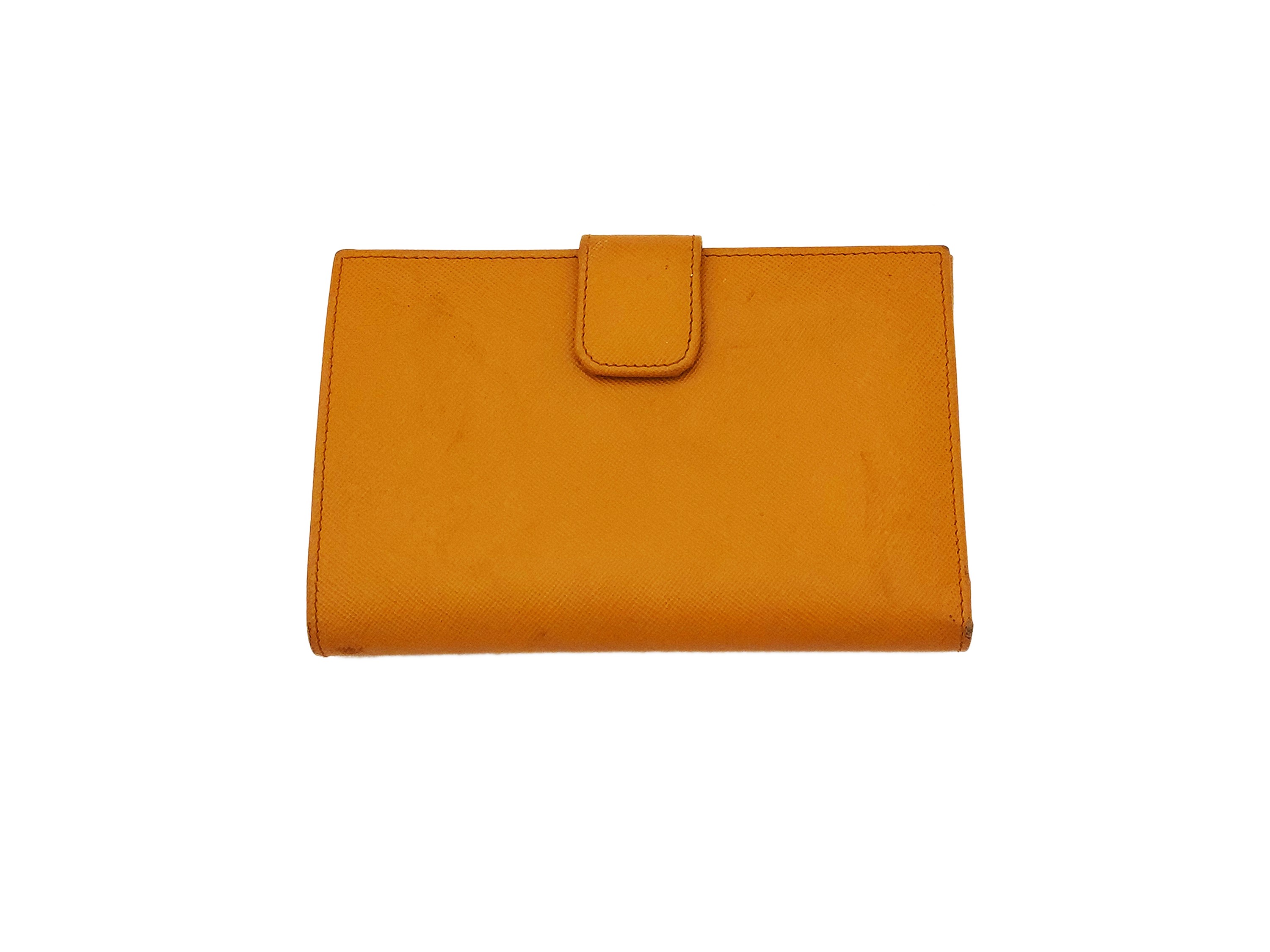 Prada - Portafogli in pelle saffiano color ambra