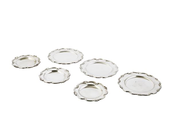 Set di sottobicchieri in argento