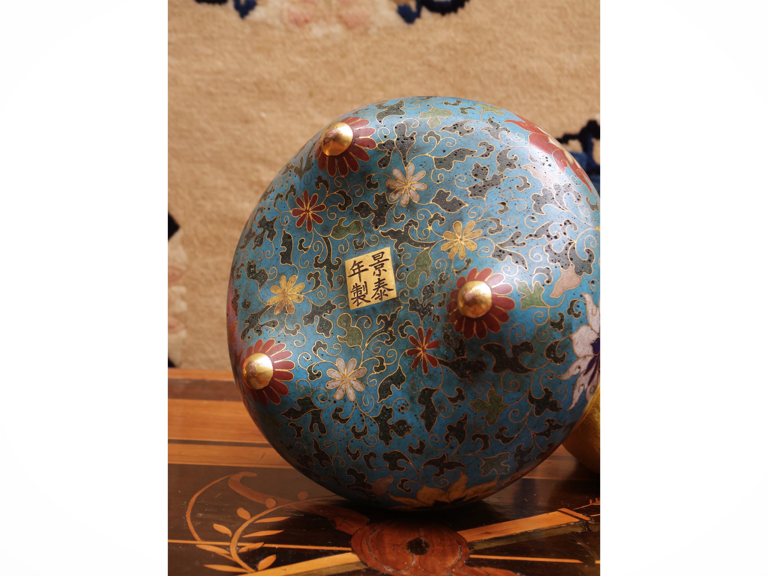 Bruciaprofumi in smalto cloisonné, Cina, fine dinastia Qing – periodo Repubblica