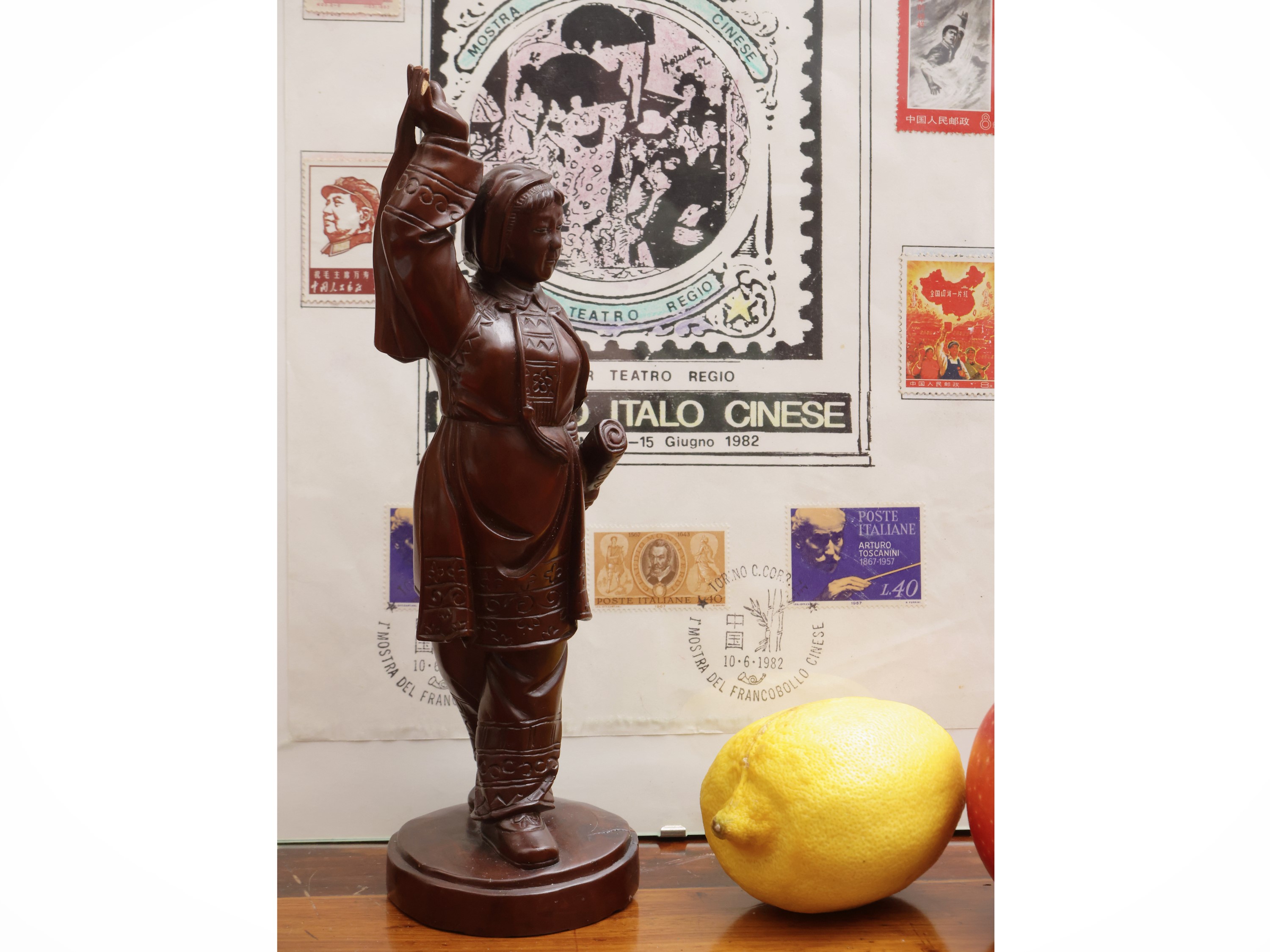 Scultore cinese, Figura in legno scolpito, periodo Mao (ca. 1950–1970)
