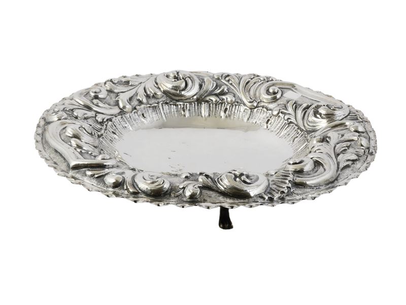 Alzata centrotavola in argento
