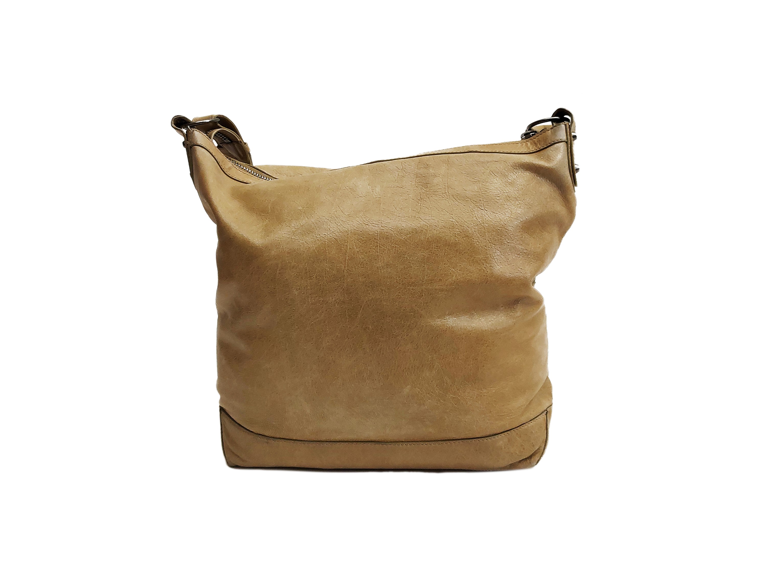 Balenciaga - Borsa Courier in pelle beige