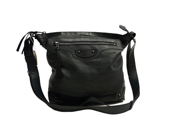 Balenciaga - Courier bag in gray leather