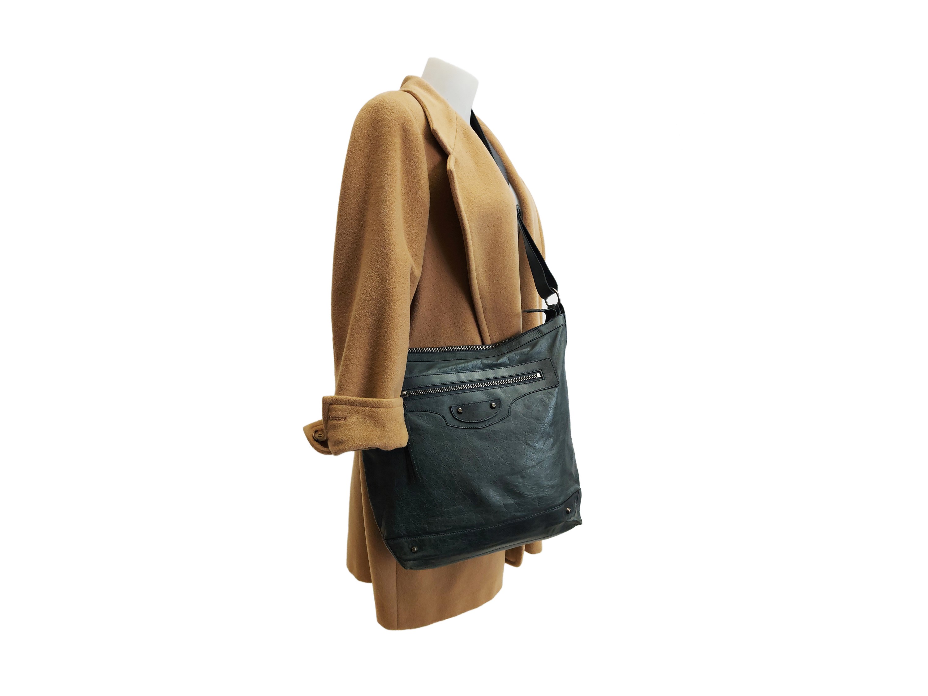 Balenciaga - Borsa Courier in pelle grigia