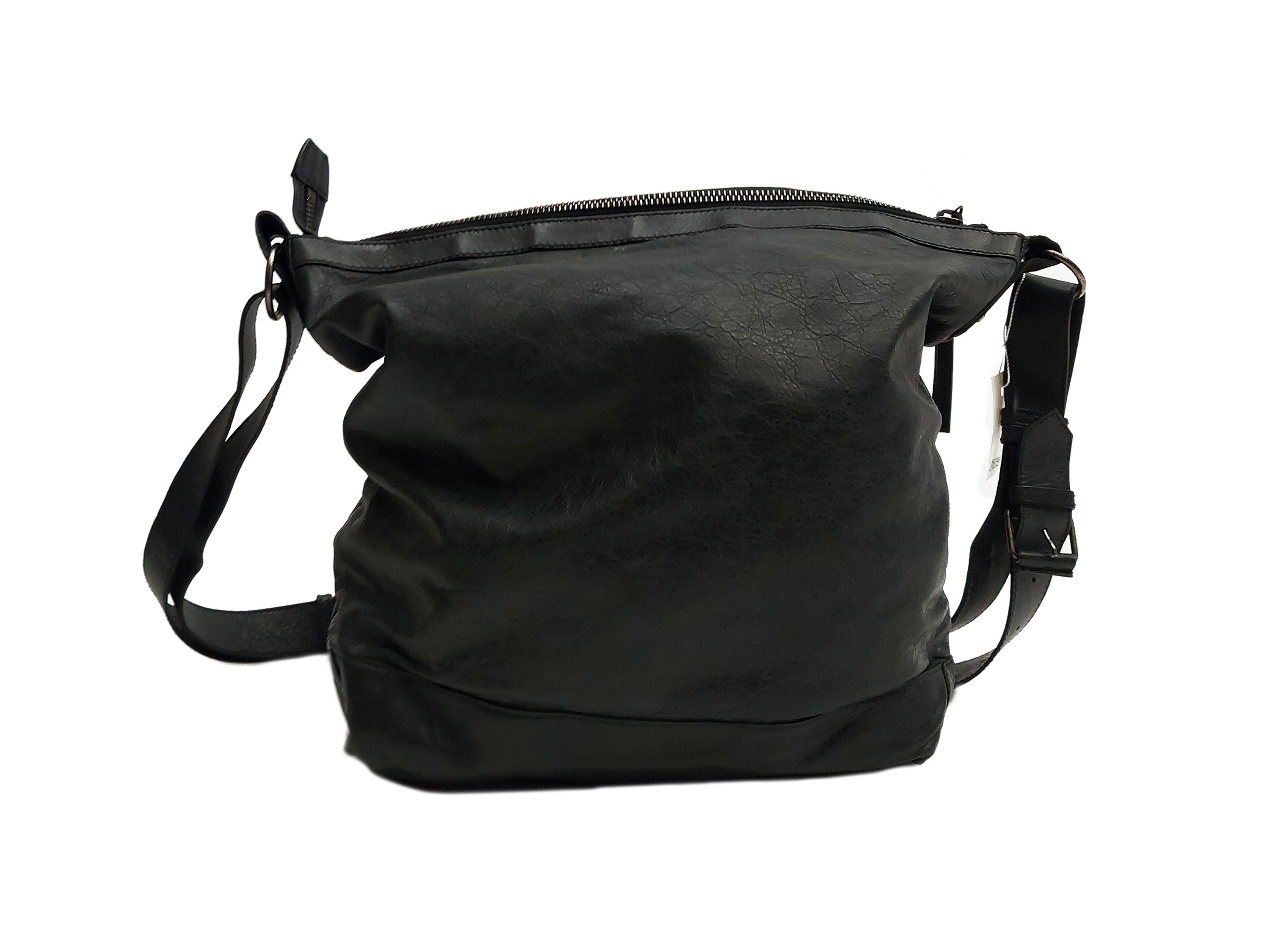 Balenciaga - Borsa Courier in pelle grigia