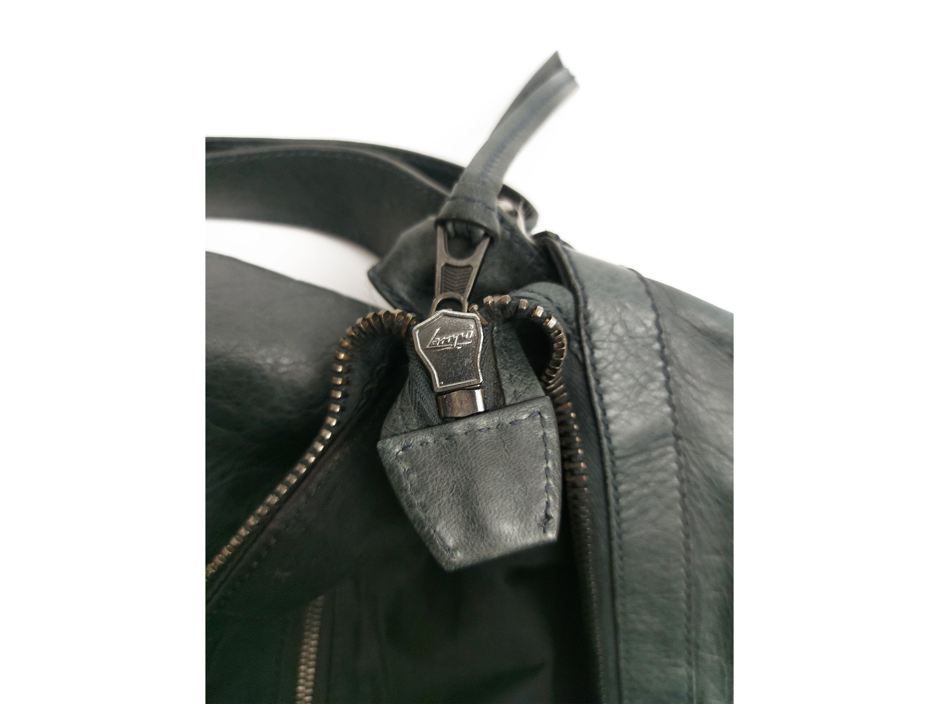 Balenciaga - Borsa Courier in pelle grigia