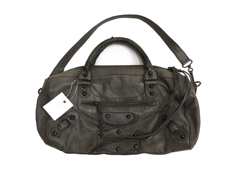 Balenciaga - Borsa Le City in pelle di agnello grigia