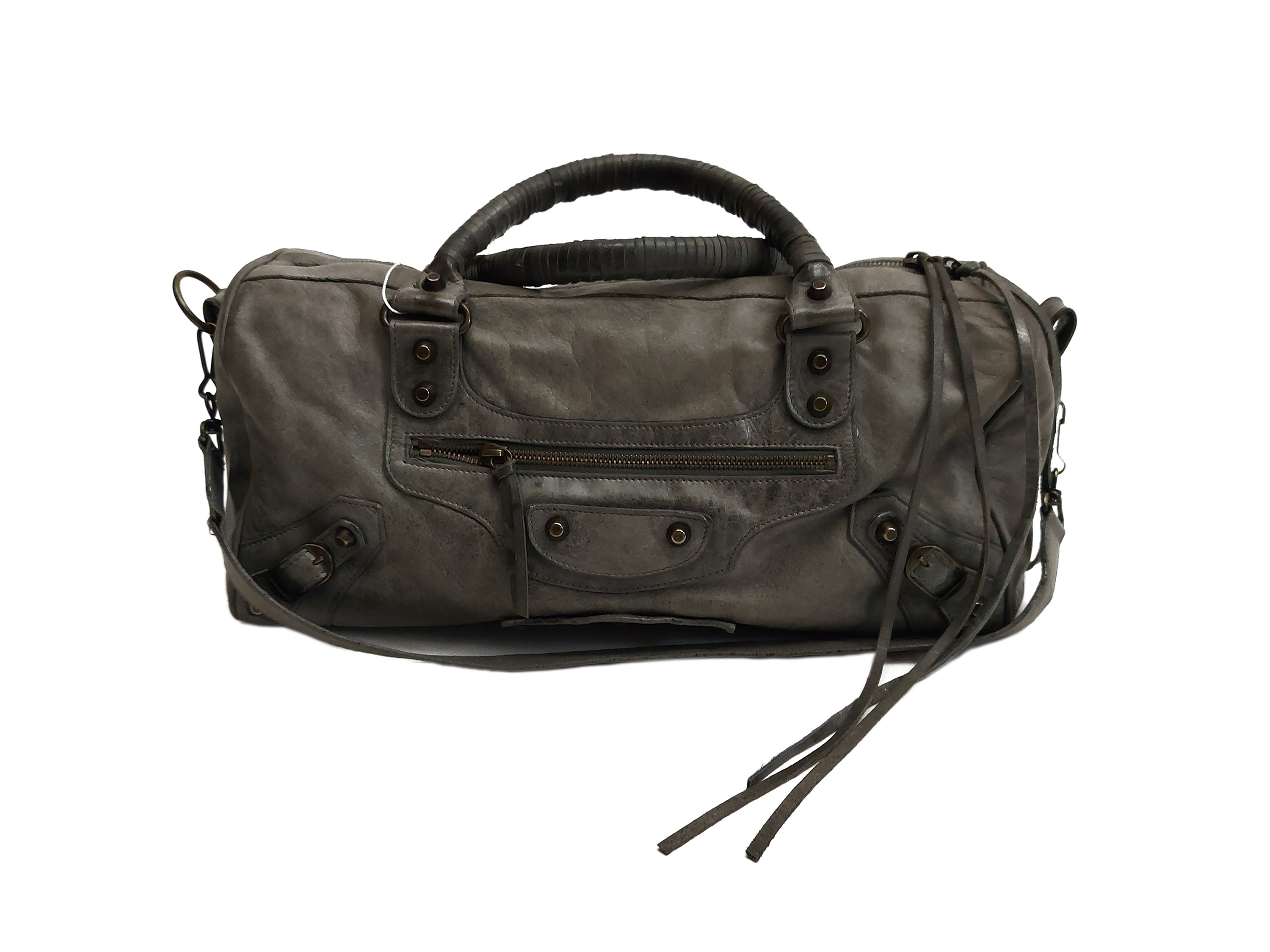 Balenciaga - Borsa Le City in pelle di agnello grigia