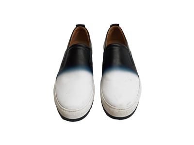 Salvatore Ferragamo, Sneakers da uomo in pelle stampata, misura 8 1/5