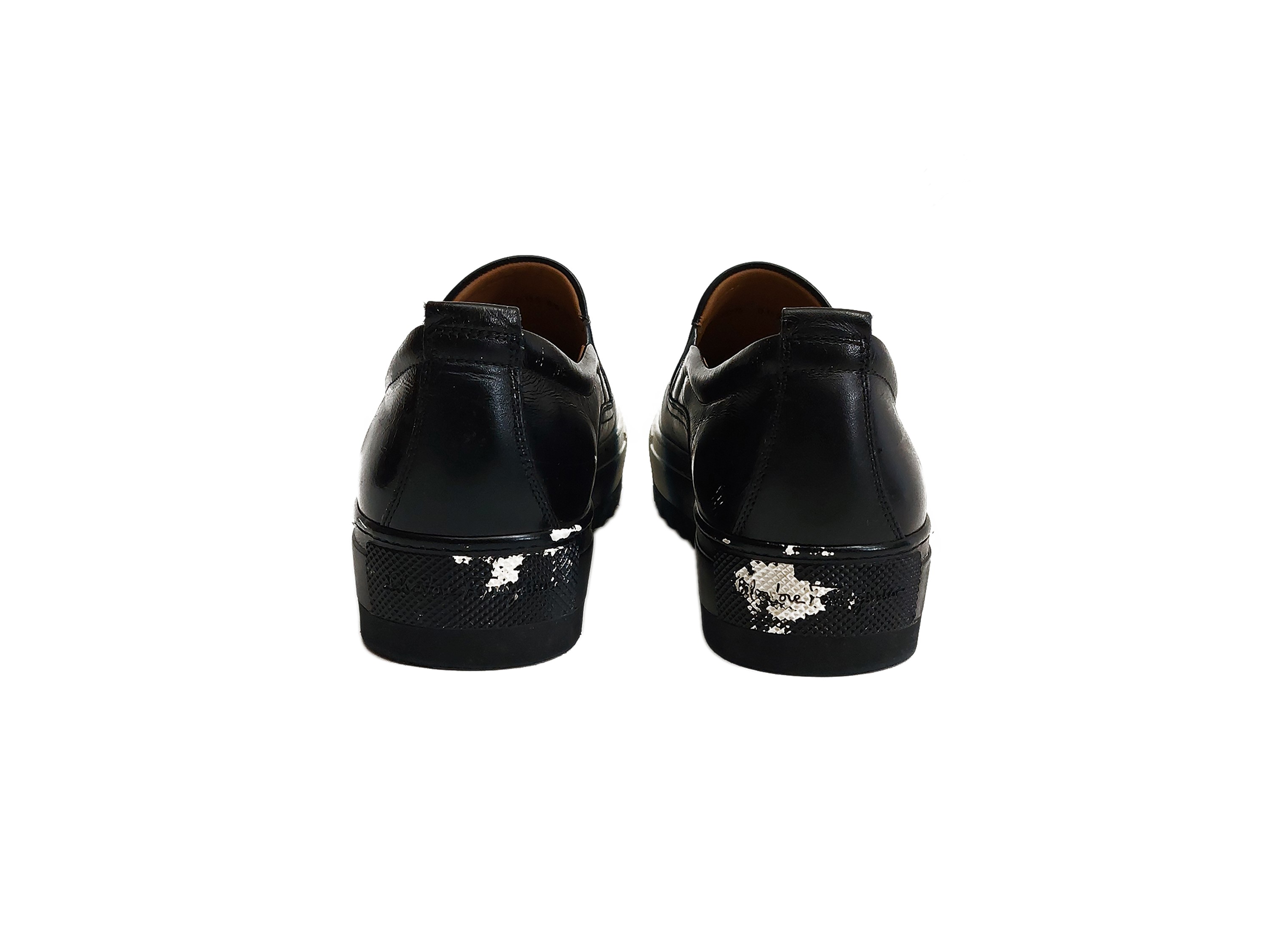 Salvatore Ferragamo, Sneakers da uomo in pelle stampata, misura 8 1/5