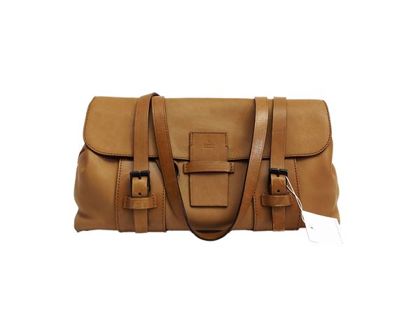 Gucci - Camel leather shoulder bag