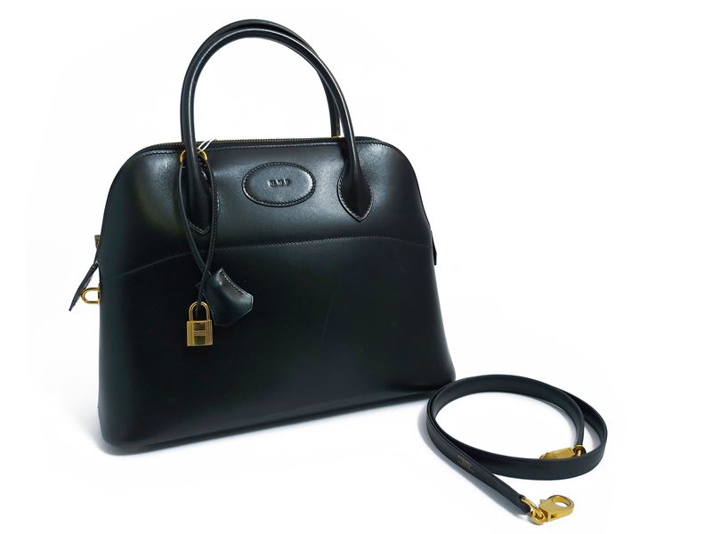 Hermès - Borsa Bolide 31 in pelle nera spazzolata