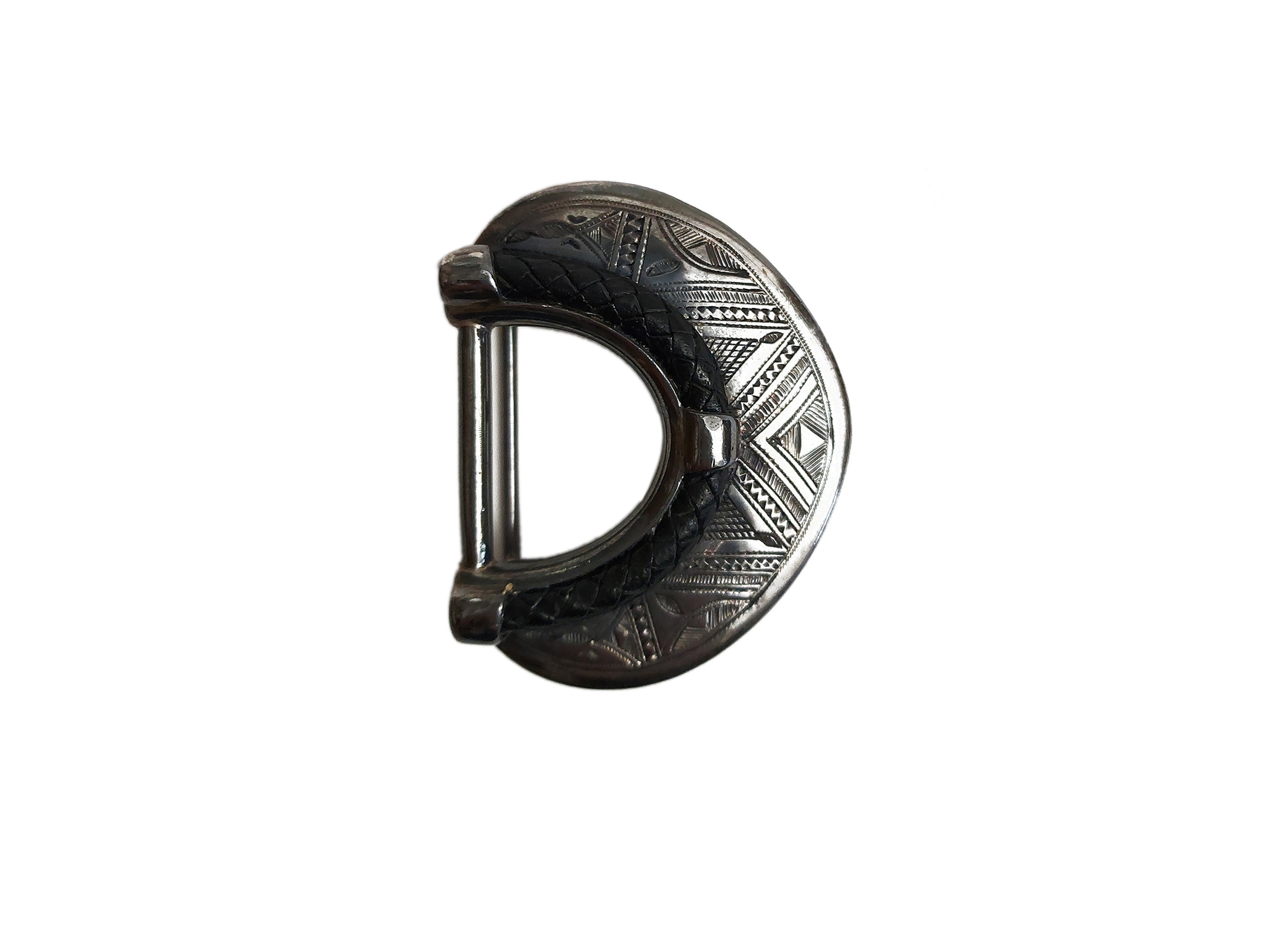 Hermès - Fibbia Tuareg in argento incisa