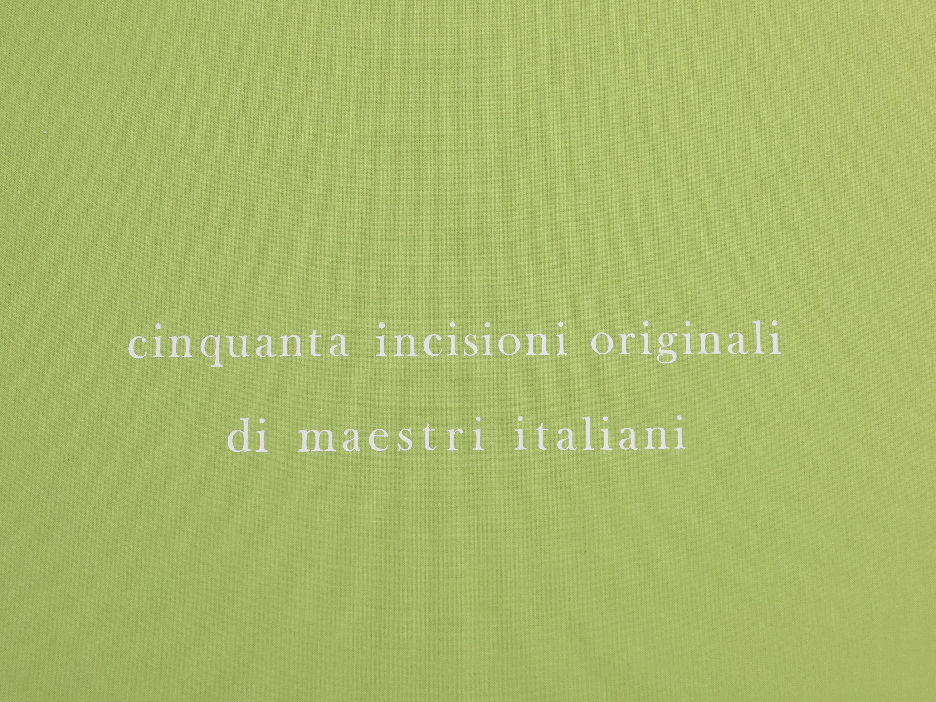 Edizioni del Bisonte, Cinquanta incisioni originali di maestri italiani (1976) in cofanetto