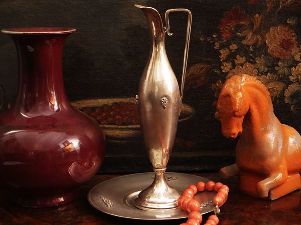 Silver pourer  (first half of the 20th century)  - Auction Florentine style: from a villa in Settignano to Maria Teresa Colonna's retreat - Maison Bibelot - Casa d'Aste Firenze - Milano