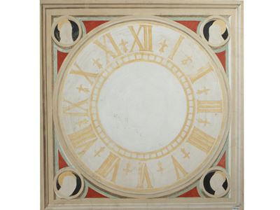 Quadrante di Orologio Ispirato All'affresco del Duomo di Firenze Realizzato da Paolo Uccello