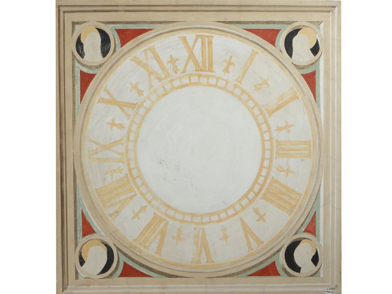 Copista della Fine del XX Secolo - Quadrante di Orologio Ispirato All'affresco del Duomo di Firen...