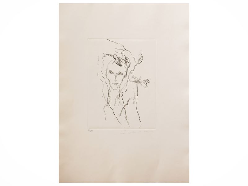 Vittorio Tavernari, Crocifissione; Giuliano Vangi, Studio per scultura; Ernesto Treccani, Margher...