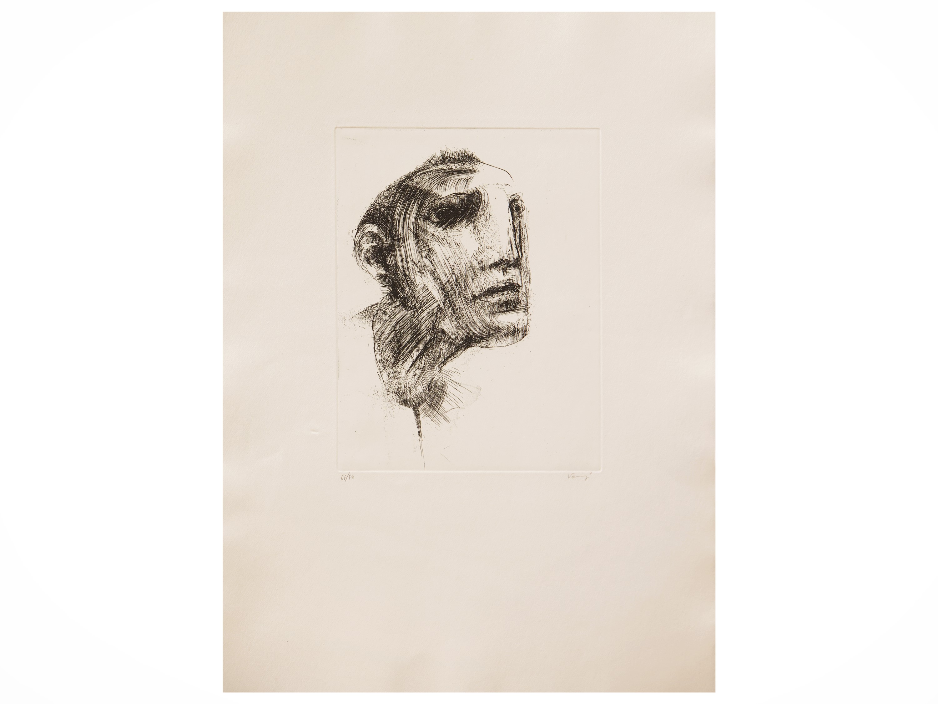 Vittorio Tavernari, Crocifissione; Giuliano Vangi, Studio per scultura; Ernesto Treccani, Margher...