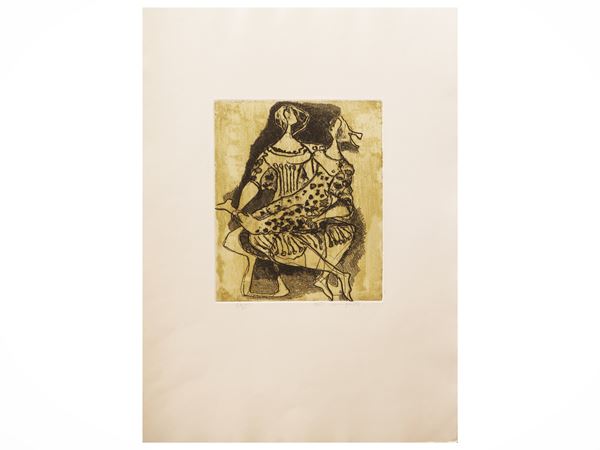 Luciano Minguzzi - Due figure in poltrona