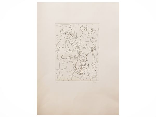 Alberto Manfredi : Le cognate amorose  - Auction Works on Paper - Maison Bibelot - Casa d'Aste Firenze - Milano