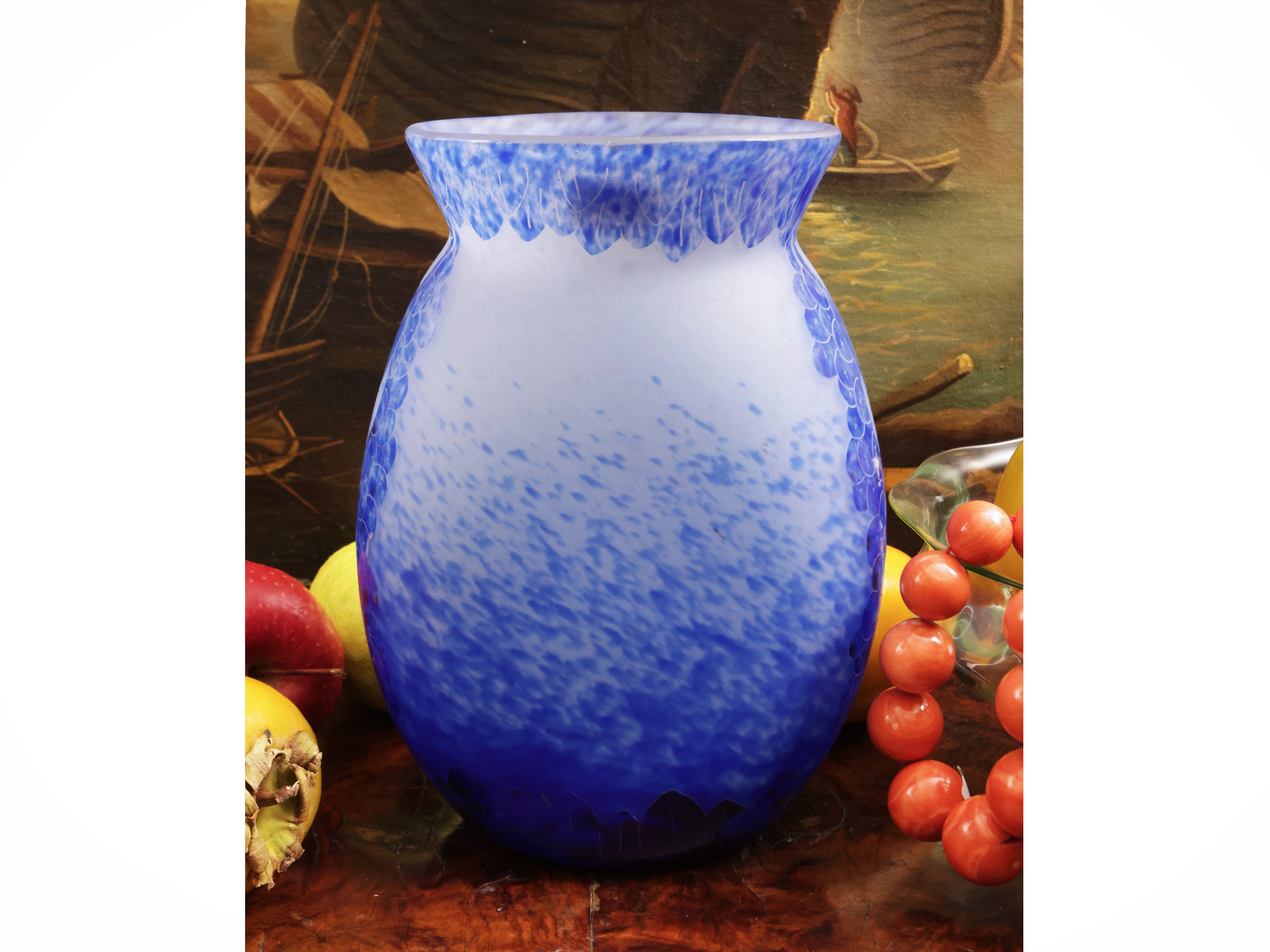 Vaso le Verre Francais Decoro 'myrtilles'