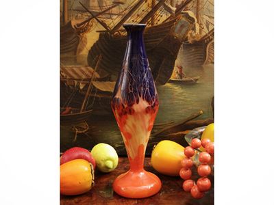 Vaso le Verre Francais Decoro "bègonias"