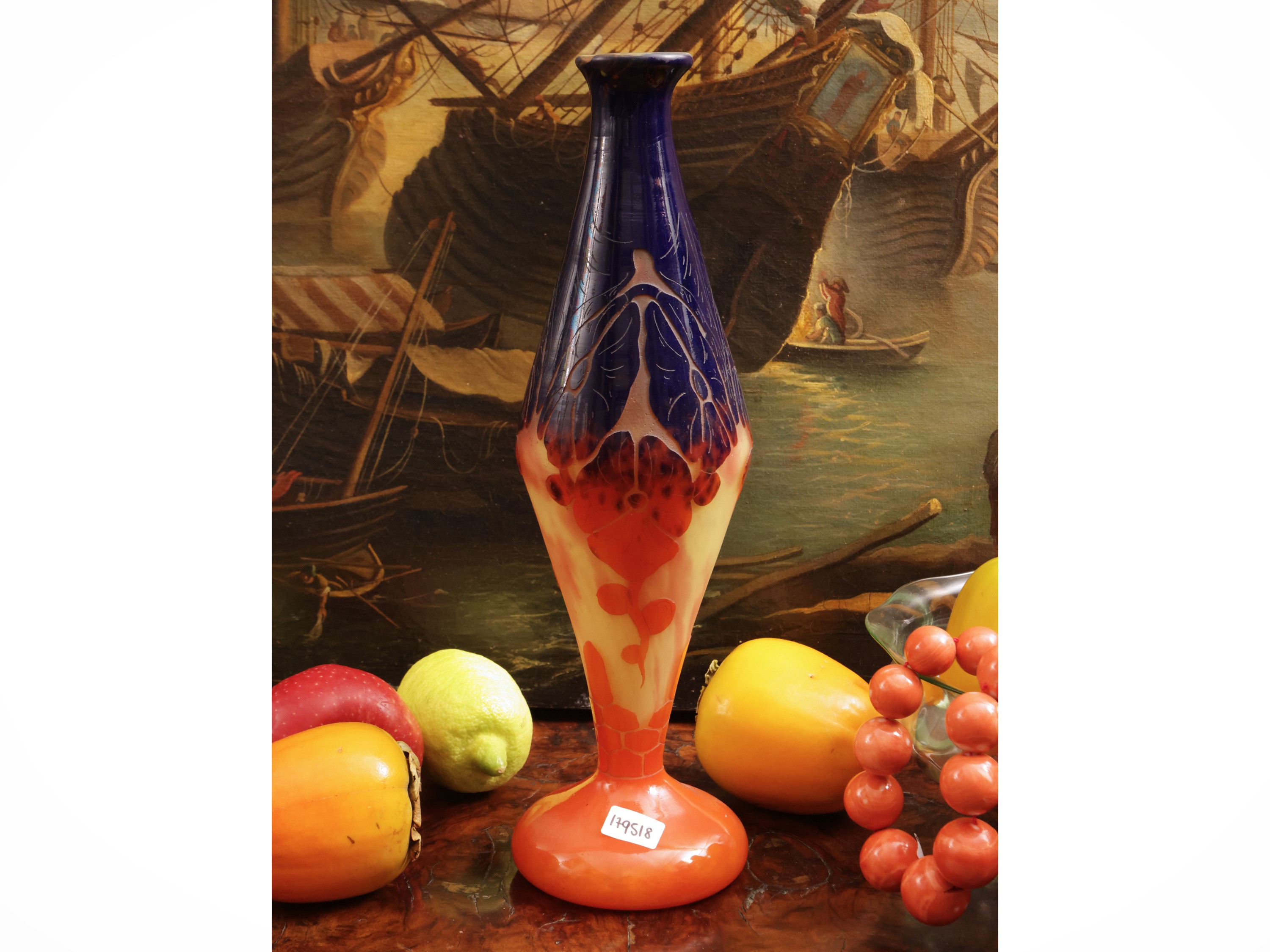 Vaso le Verre Francais Decoro "bègonias"