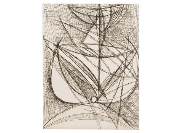 Primo Conti : Figura 1976  - Asta Opere su carta - Maison Bibelot - Casa d'Aste Firenze - Milano