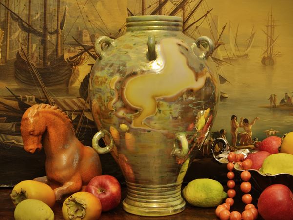 Paolo Staccioli - Luster ceramic vase 1993