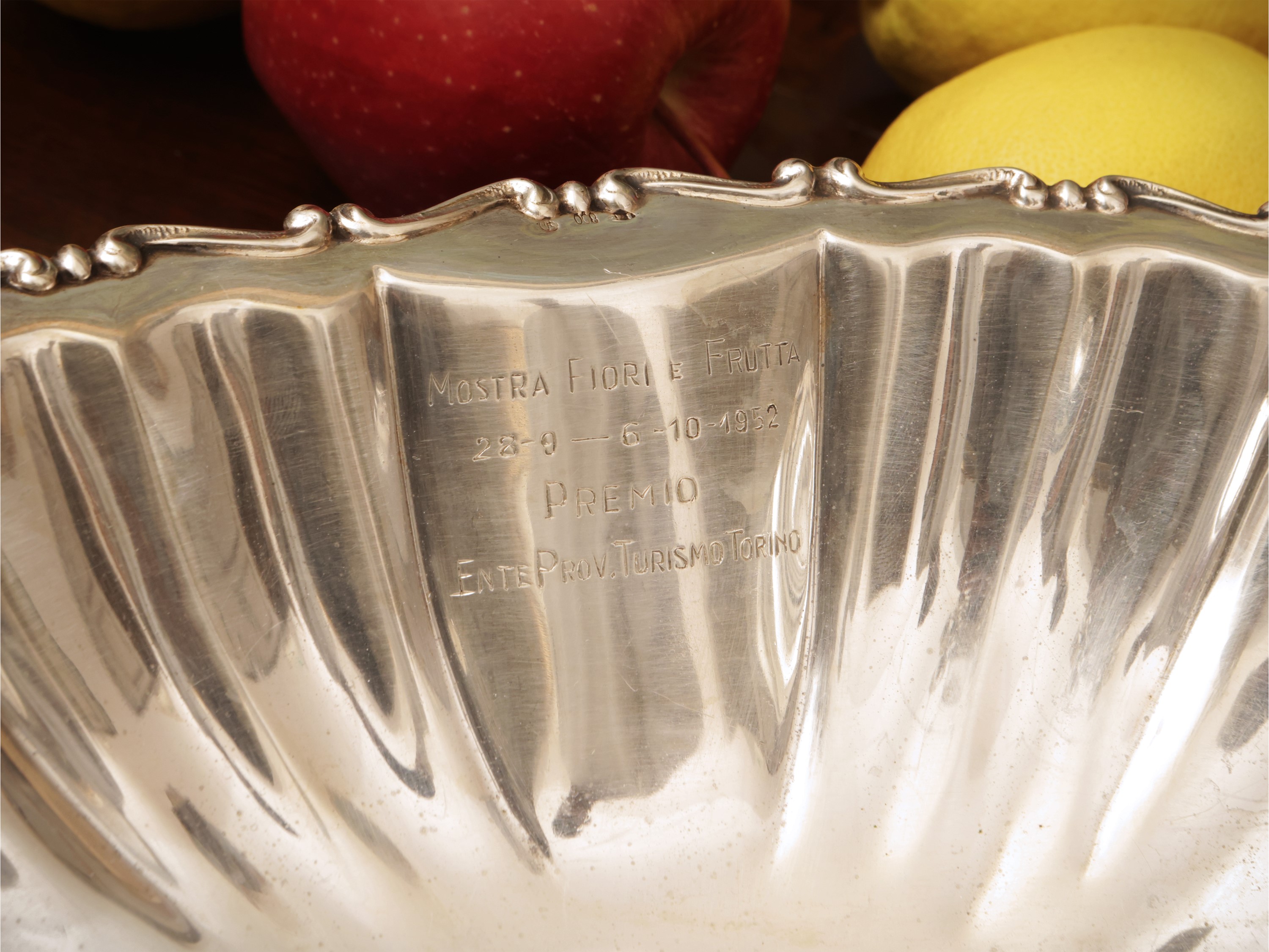 Cestino centrotavola in argento