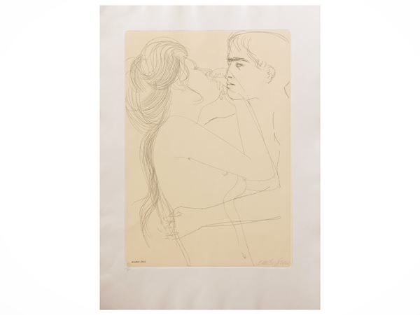 Emilio Greco : Commiato 1974  - Auction Works on Paper - Maison Bibelot - Casa d'Aste Firenze - Milano