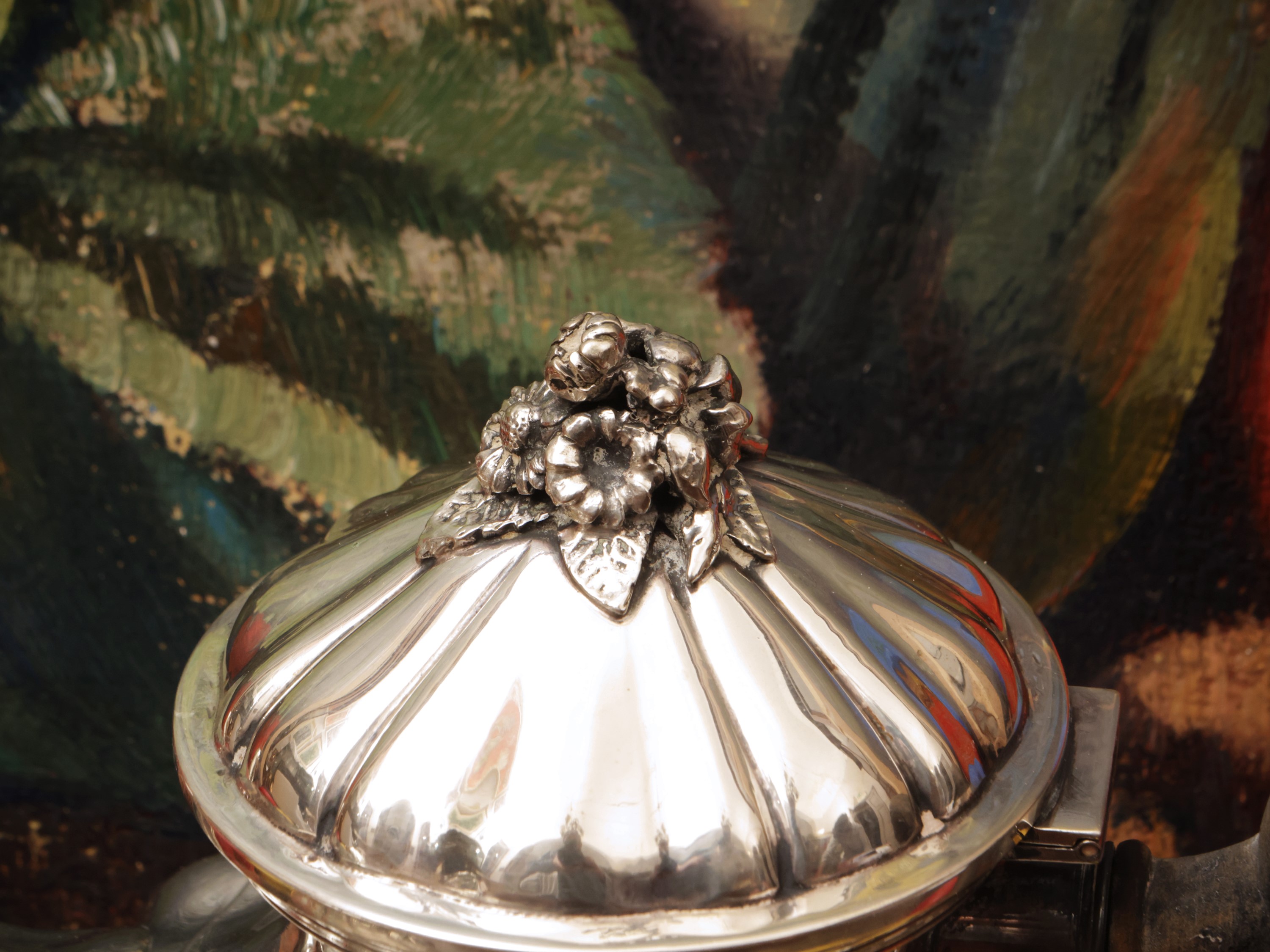 Teiera e zuccheriera in argento